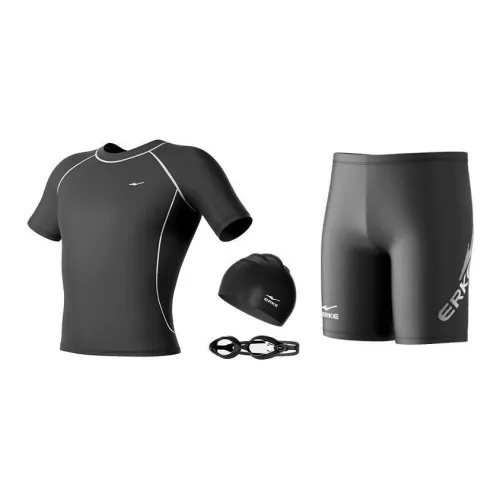 Erke Swimming Sets Polyester Cotton Elastane Pool Men's Black