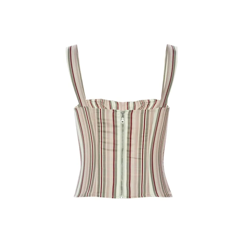 Miaou AGNES CORSET Tank Tops Women's Stripes-1