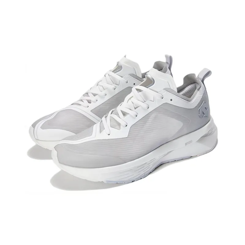 DESCENTE ENERZITE FLUID Cushioning Breathable Low Top Casual Running Shoes Unisex White-2