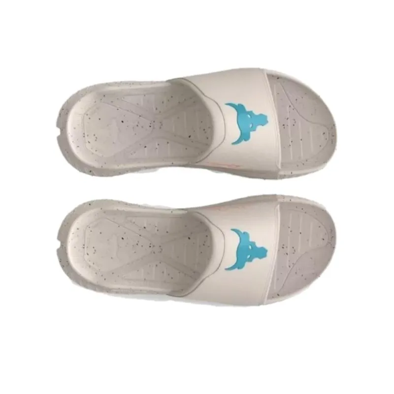 Under Armour Project Rock 3 Slide 'Grey Matter Blue Surf'-3
