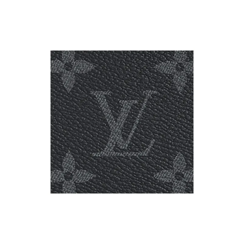 LOUIS VUITTON Coin Card Holder Monogram Eclipse Taiga Black-5