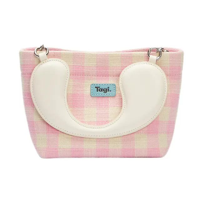 Tagi. Polyester Handbag Women's Berry Grid-0