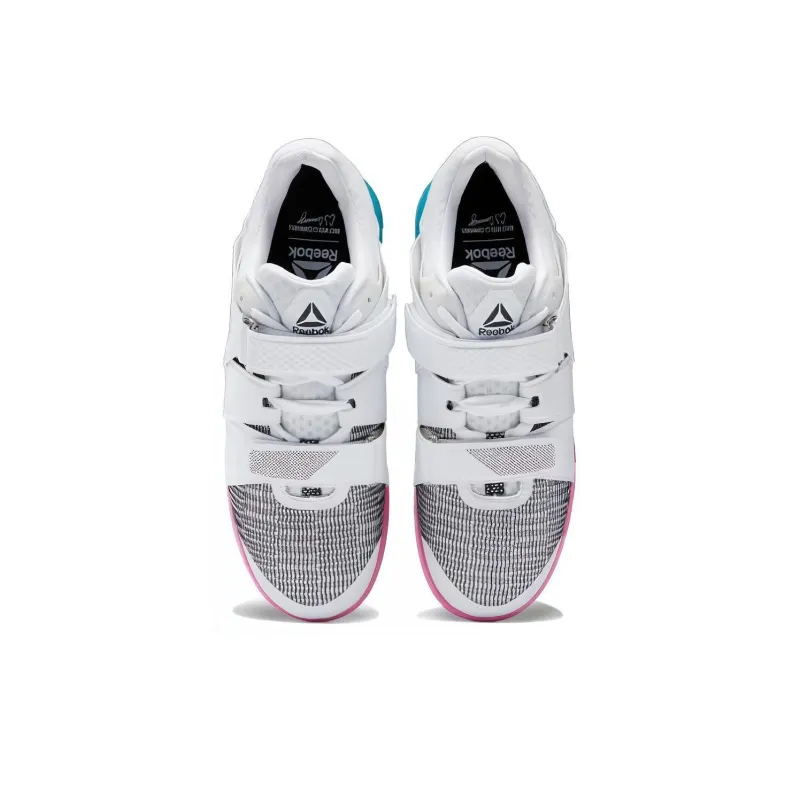 Reebok Legacy Lifter FlexWeave 'White Seaport Teal Pink'-4