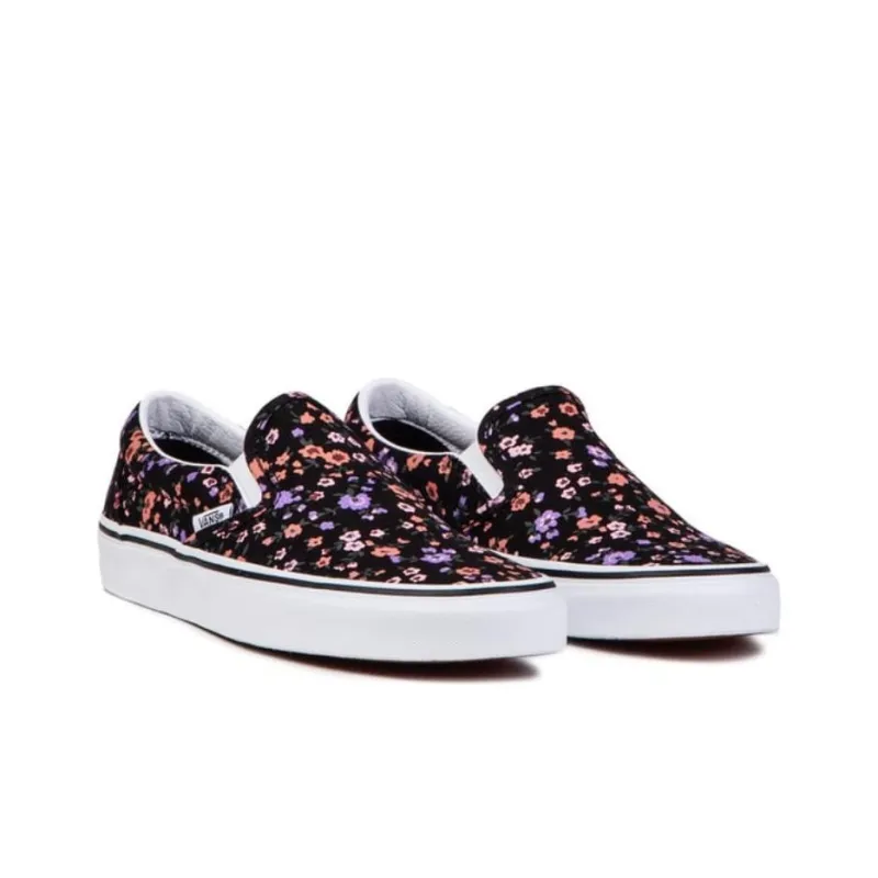 Vans Classic Slip On Black Floral Women's-2