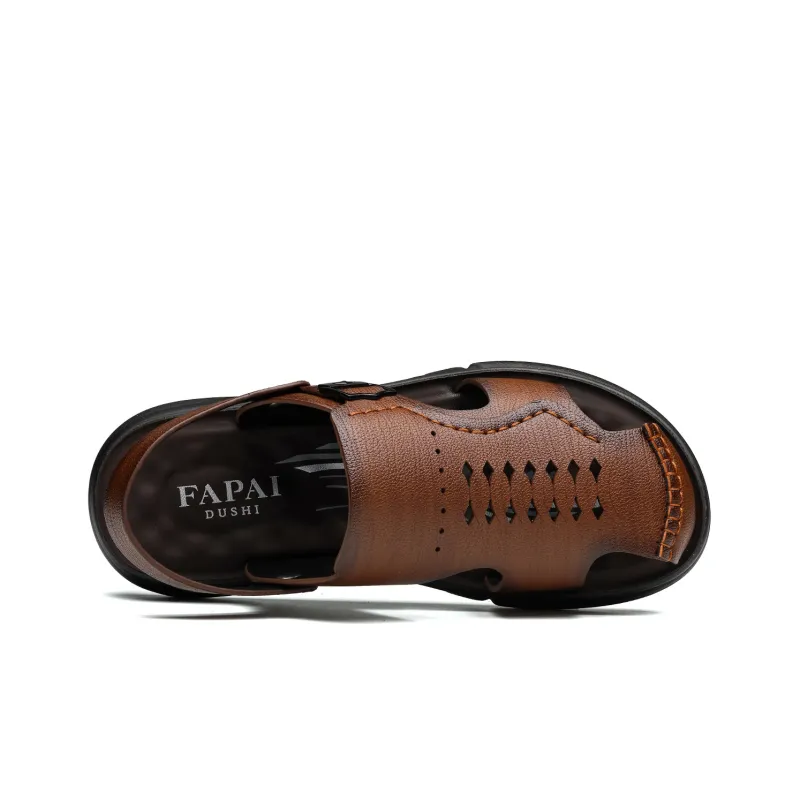 FAPAI Beach Sandals Men Black-4