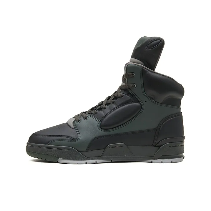 EQLZ EQUALIZER 1980 High Top Vintage Basketball Shoes Unisex Black Agate-0