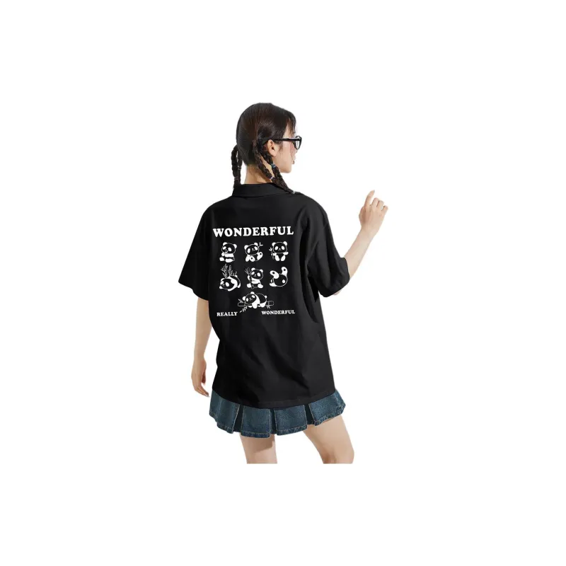 Tonlion Polo Shirt Women's Black-1