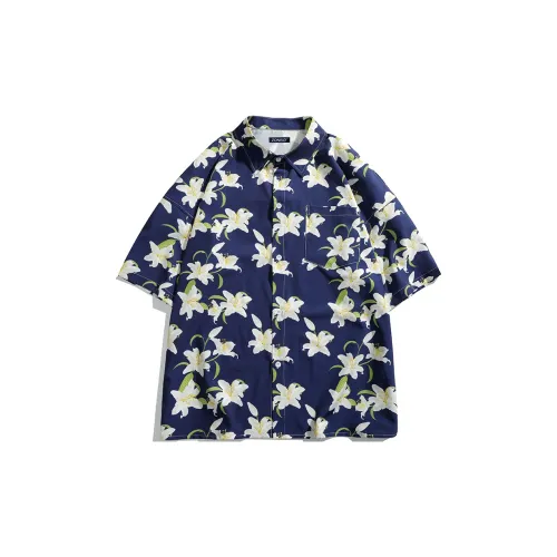 ZONEiD Shirts Unisex Navy Blue Lily