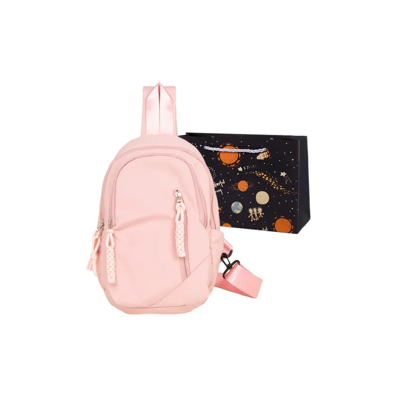 SWIMADE Nylon One Shoulder Crossbody Bag, Sling Bag, Fanny Pack Regular Unisex Pink/White/Champagne/Black/Light Green-3