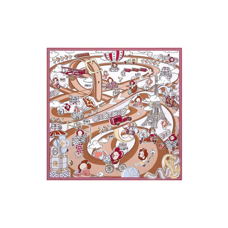LOUIS VUITTON Silk Scarves Unisex Multicolor-0