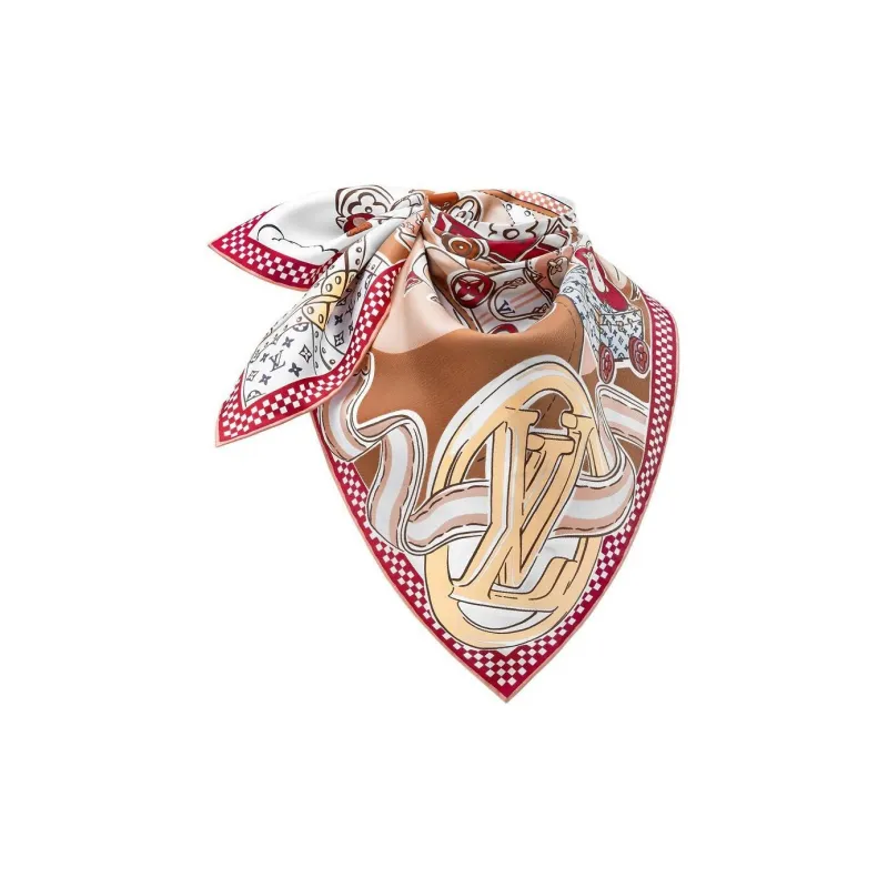 LOUIS VUITTON Silk Scarves Unisex Multicolor-1