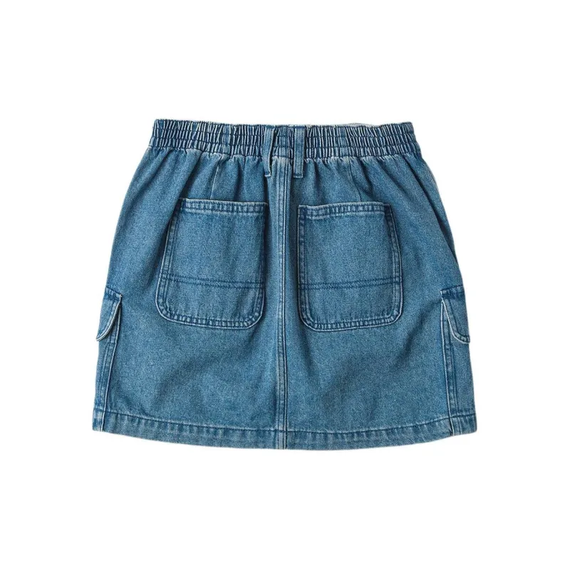 Vans Denim Short Skirts Women's Blue-1