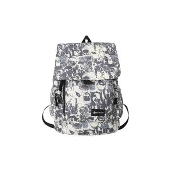 KINGSONS Nylon Backpack Gray/Black/Green