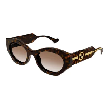 GUCCI La Piscine Oval Frame Sunglasses