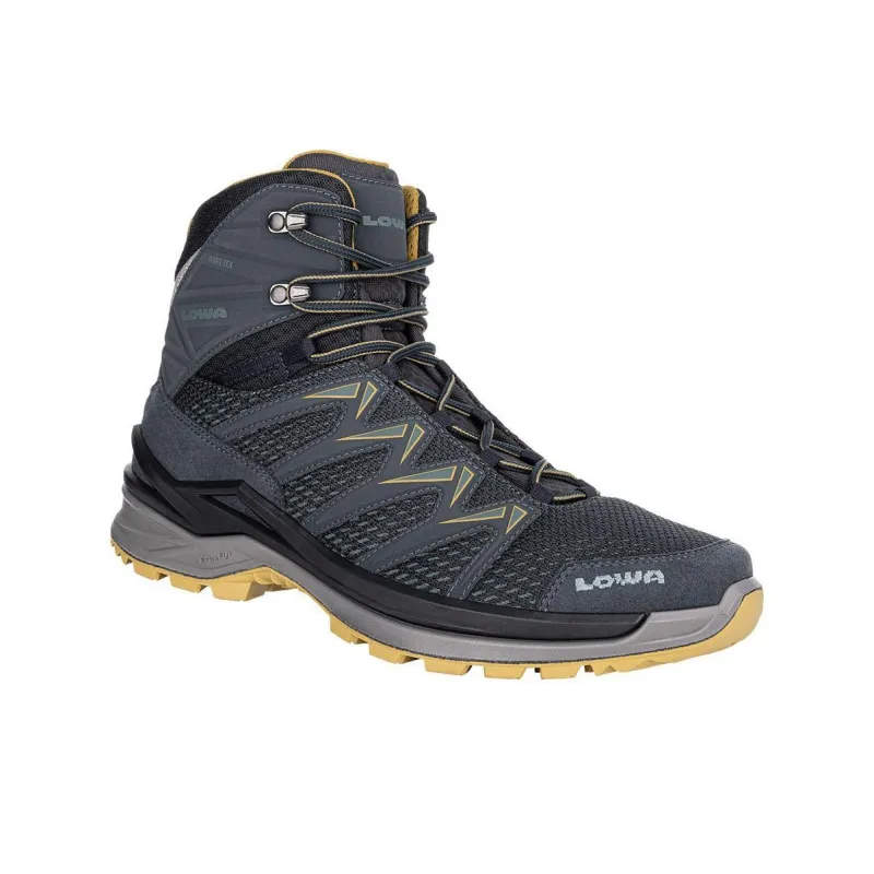 Lowa INNOX PRO GTX Cushioning Anti-Slip And Wear-Resistant Mid-Top Hiking Shoes Men's Blue Yellow-2