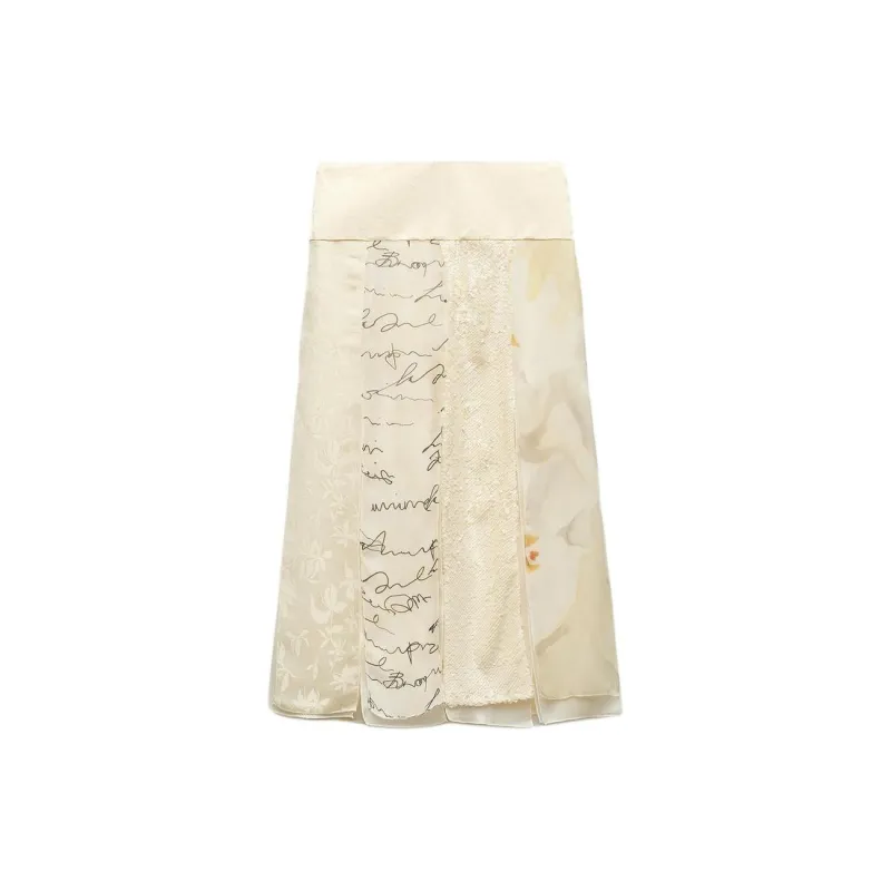 ZARA Casual Long Skirts Women's Multicolor-1