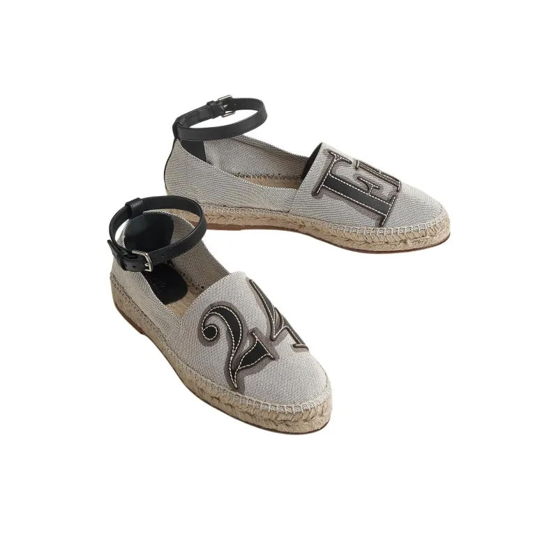 HERMES Indirizzo Espadrilles Women's Black-2