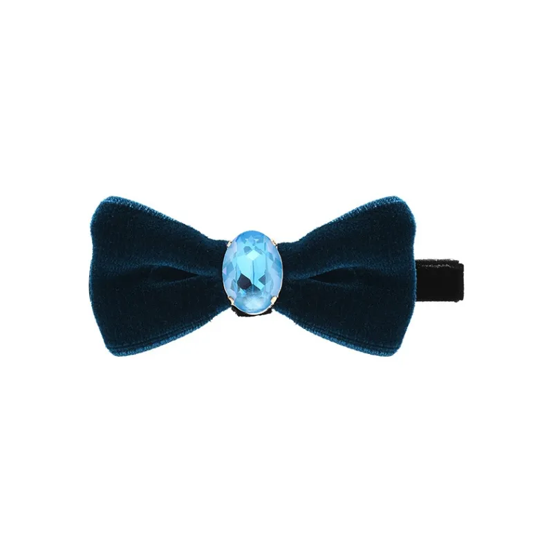 ROYALSASA Velour Faux Crystal Hair Clips Women's-0