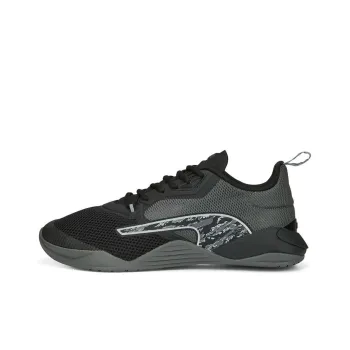 PUMA Fuse 2.0 Tiger Camo Slip Resistant, Abrasion Resistant, Breathable Low Top Training Shoes Men's Black