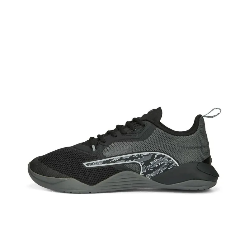 PUMA Fuse 2.0 Tiger Camo Slip Resistant, Abrasion Resistant, Breathable Low Top Training Shoes Men's Black-0