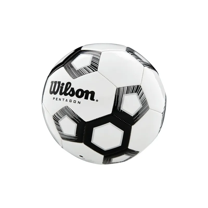 Wilson Size 5 Soccer PU Machine Stitched Soccer Ball Unisex Black White-1