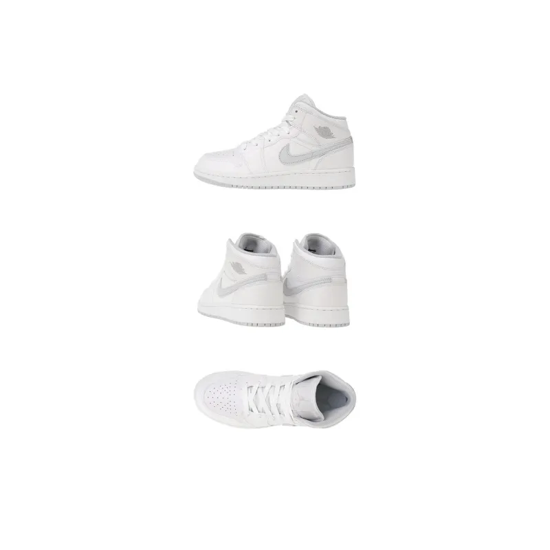JORDAN 1 Mid 'White Platinum' Gs-4