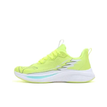 KVIV Cushioning Slip-Resistant Breathable Coverage Lightweight Running Shoes Unisex Neon Green
