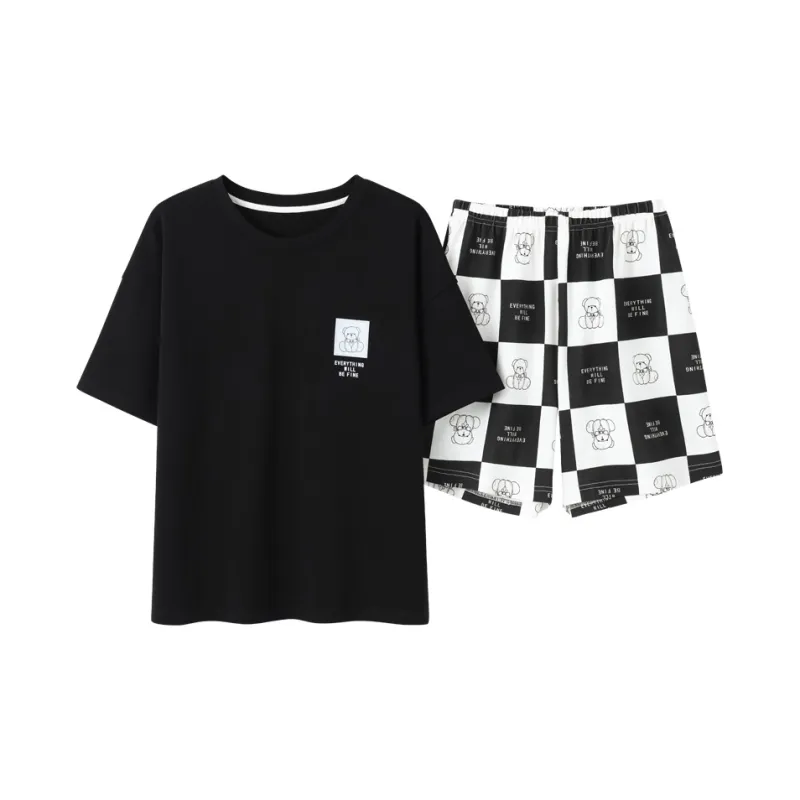 Mulong Family Pajama Set Women's Black-0