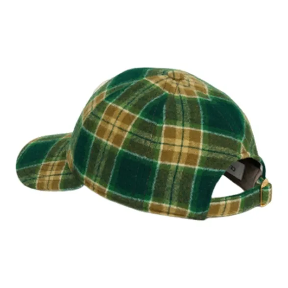 CELINE Initial Snapback Cap In Checked Wool-4