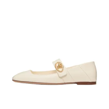 Valentino VLogo Locker Mary Jane Square Toe Ballerina Shoes Women's