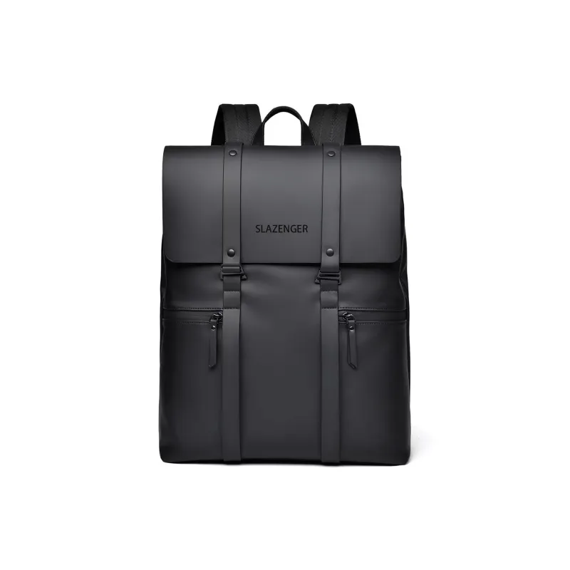 Slazenger PU Backpack Regular Unisex Obsidian Black-10