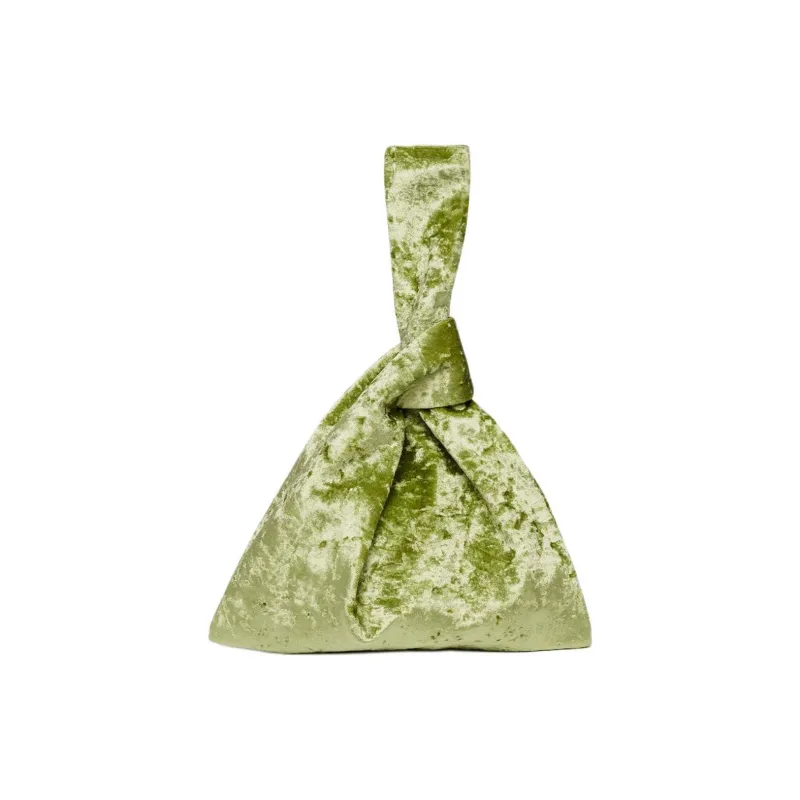 NANUSHKA Velvet Blended Biodegradable Acetate Fiber Blended Recycled Polyester Blended Spandex Clutch Women's Green-0