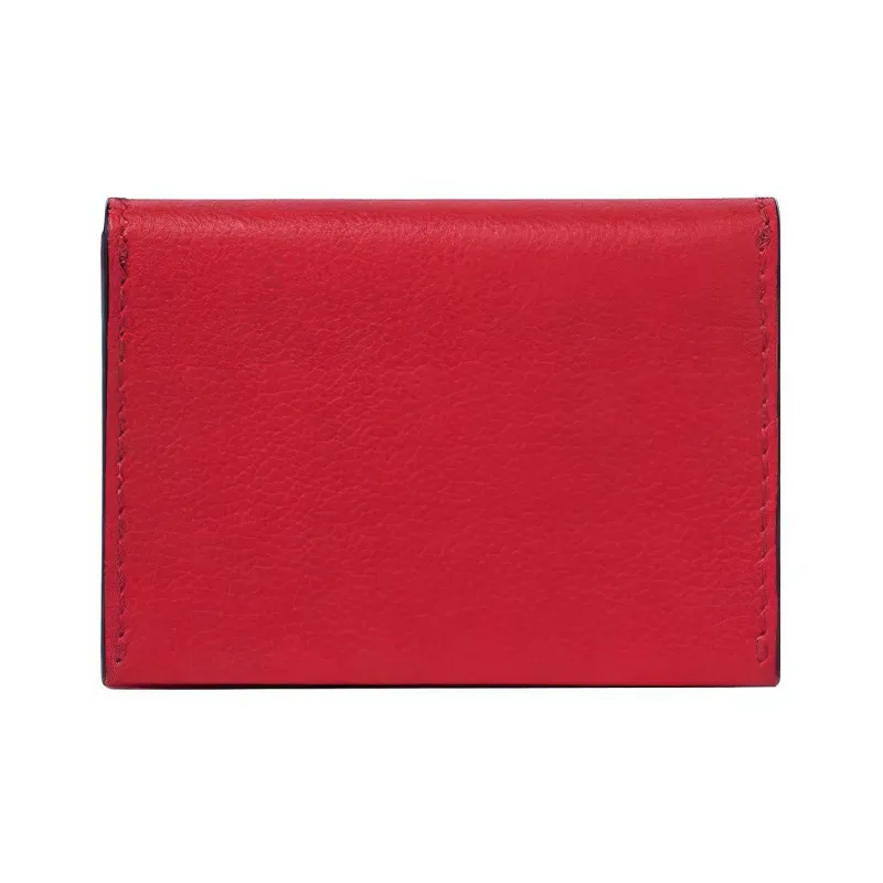 VERSACE La Medusa Calfskin Leather Card Box Women's Red-1