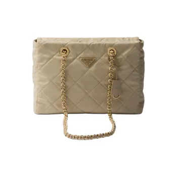 PRADA Re Edition Recycled Nylon Handbag Shoulder Bag Women's Desert Beige