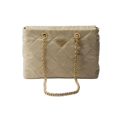 PRADA Re Edition Recycled Nylon Handbag Shoulder Bag Women's Desert Beige