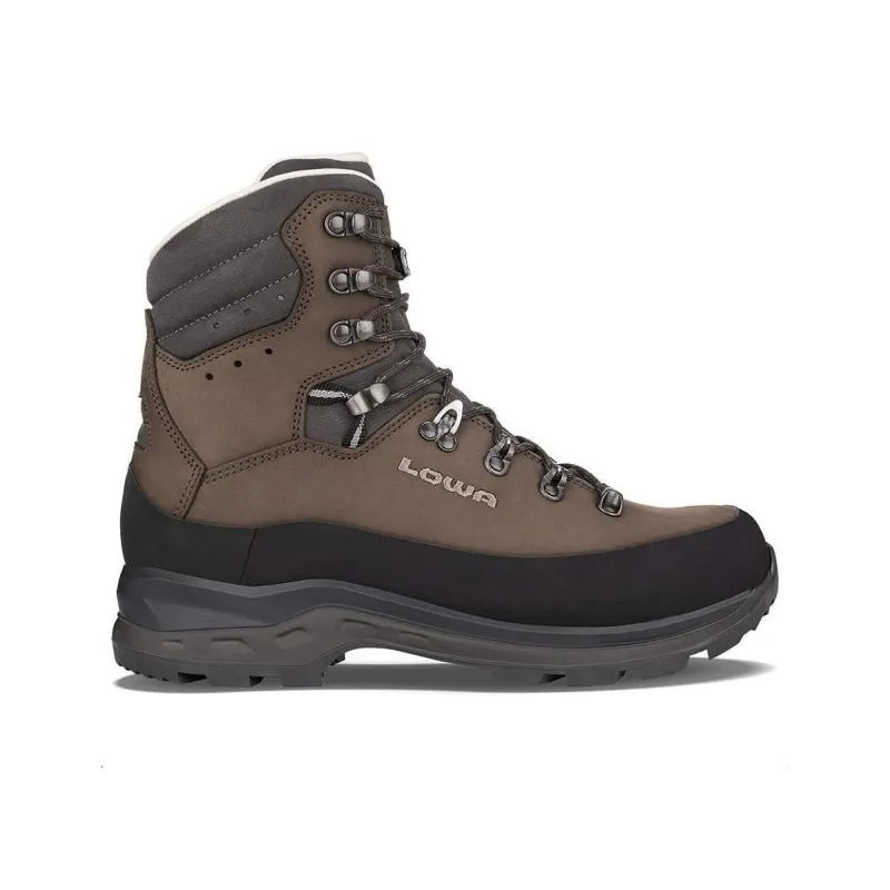Lowa Tibet Evo LL Cushioning Wear-Resistant High-Top Trekking Shoes Men's Umber Black-1