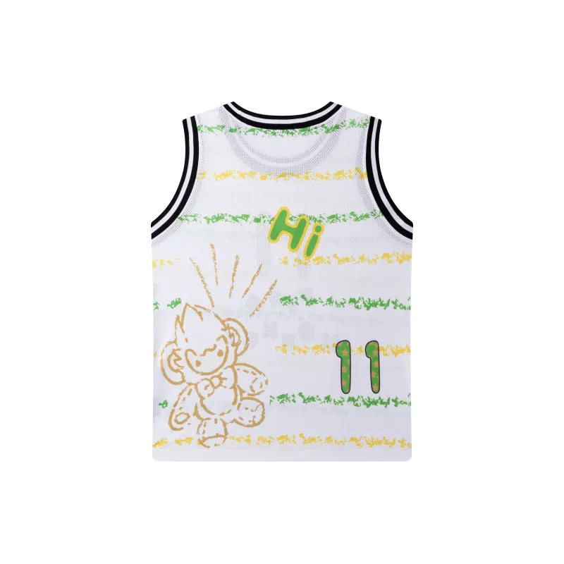 FireMonkey Basketball Jerseys Unisex White-1