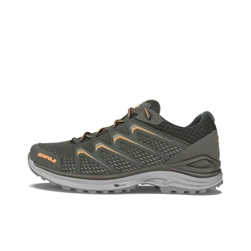 Lowa Maddo Cushioning Wear-Resistant Low-Top Training Shoes Men's Green Orange-0