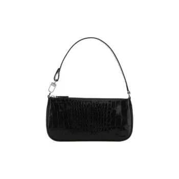 By Far Rachel Croc effect Shoulder Bag