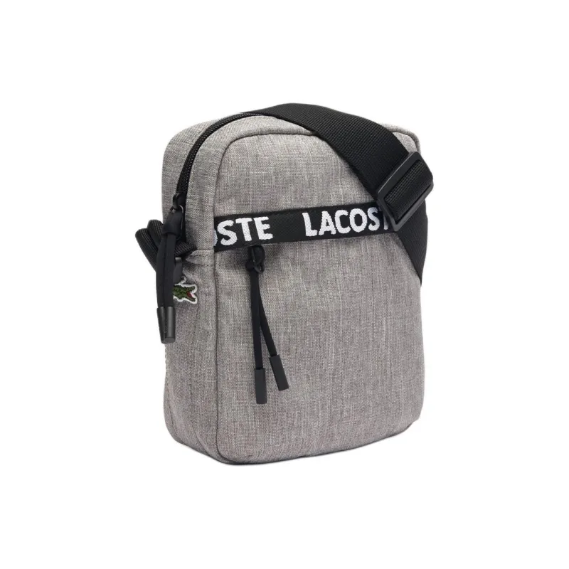 LACOSTE Recycled Polyester Camera Bag Shoulder Bag Crossbody Bag Men's Gray-1