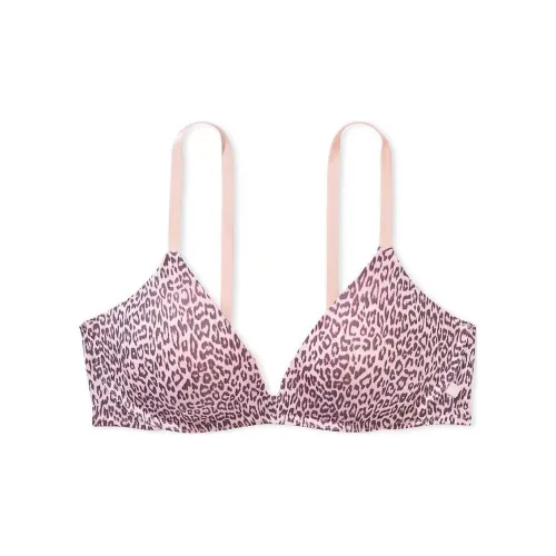 Victoria's Secret PINK Sexy Tee Push-Up Wireless Smooth Bra/Pink Leopard Bra Women's Pink Panther