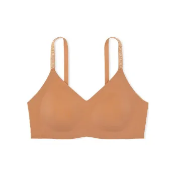 Victoria's Secret PINK THE T-SHIRT T-Shirt Lightly Lined LoungeBra/Toffee Bra Women's Toffee