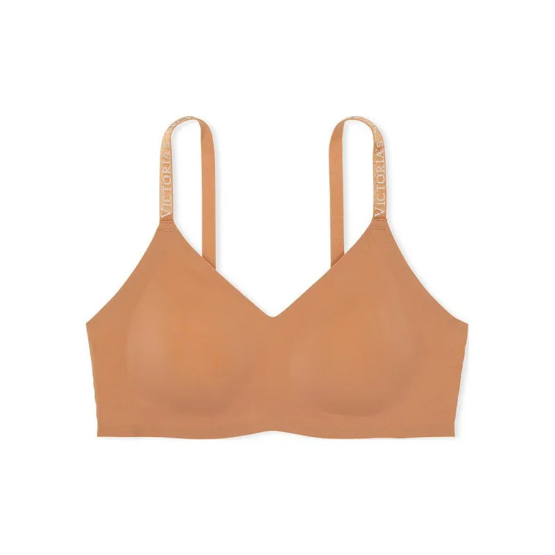 Victoria's Secret PINK THE T-SHIRT T-Shirt Lightly Lined LoungeBra/Toffee Bra Women's Toffee-0