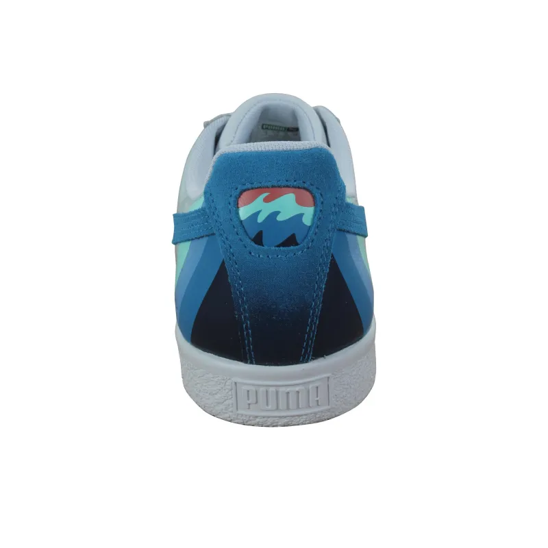 PUMA Clyde Pink Dolphin White French Blue-3