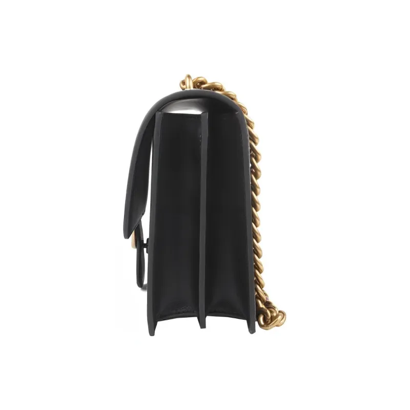 PINKO Cow Leather Bird Bag, Swallow Bag, Shoulder Bag, Crossbody Bag Women's Black-2