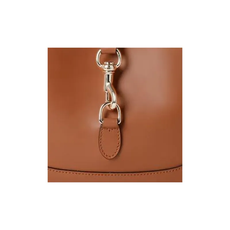 GUCCI Canvas With Leather Handbag, Shoulder Bag Women's Brown-8