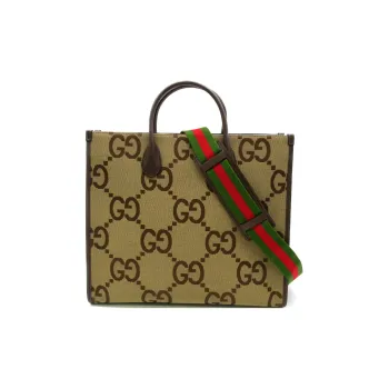 GUCCI GG Canvas Canvas Bag Tote Bag Shopping Bag Shoulder Bag Crossbody Bag Handbag Unisex Brown