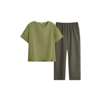 Sha Qian Pajama Set Women's Grass Green