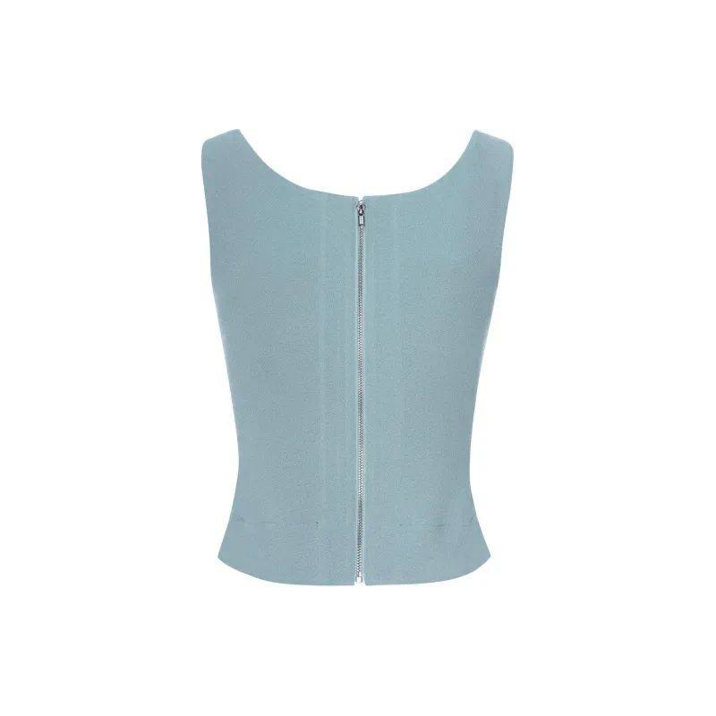 Miaou IMOGENE CORSET Tank Tops Women's Gray Blue-1