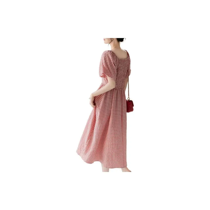 【dme】 Short Sleeved Dresses Women's Pink-1